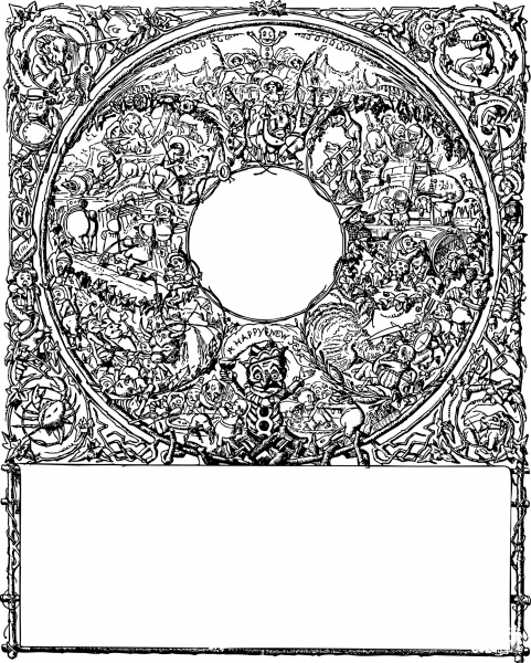 Punch Magazine 1853 Frame coloring page image