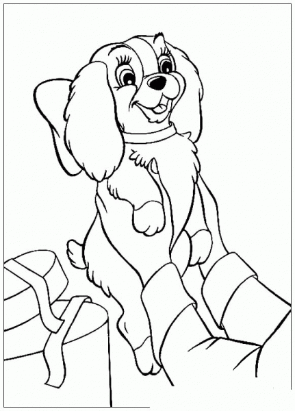 Puppy coloring page image