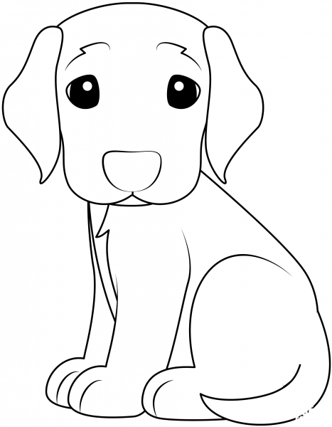 Puppy coloring page image