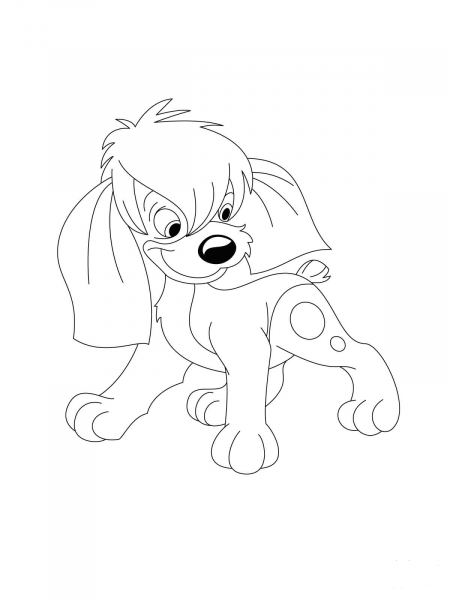Puppy coloring page image
