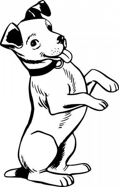 Puppy coloring page image