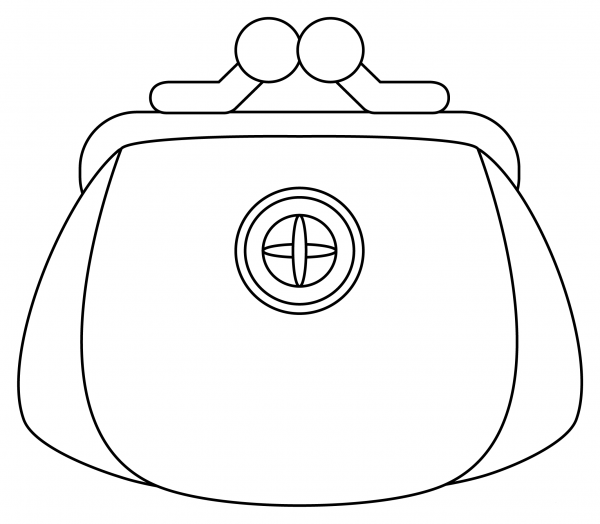 Purse coloring page image