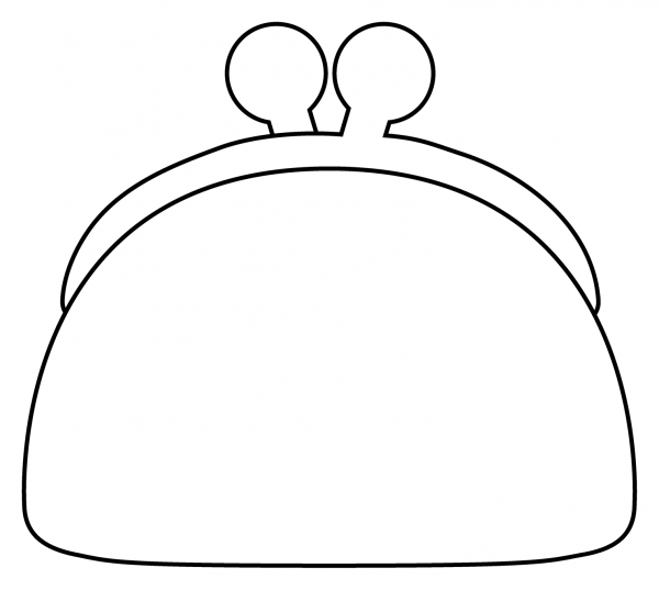 Purse Emoji coloring page image