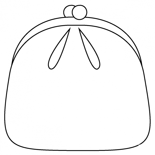 Purse Emoji coloring page image