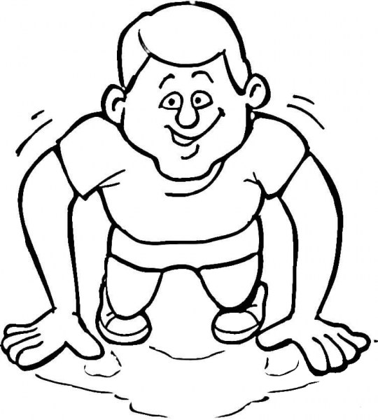 Push Ups  coloring page image