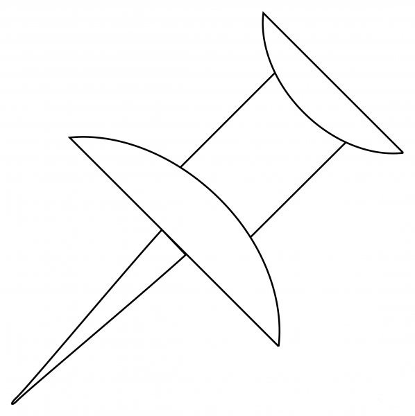 Pushpin coloring page image