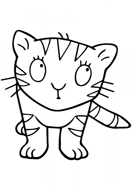 Puss coloring page image