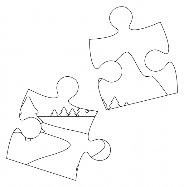 Puzzle Piece Emoji coloring page image