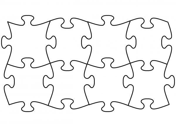 Puzzle Pieces coloring page image