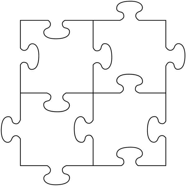 Puzzle Pieces coloring page image