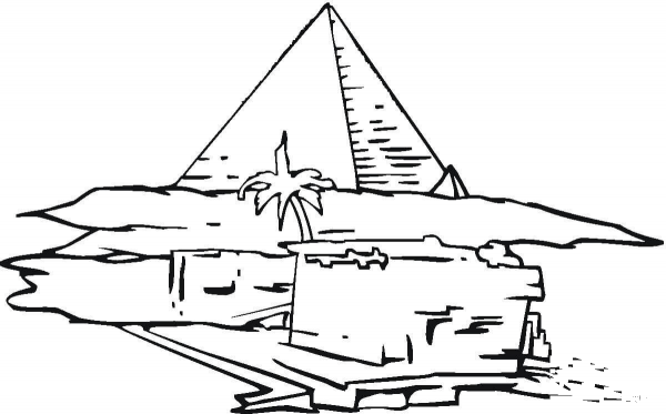 Pyramid  coloring page image