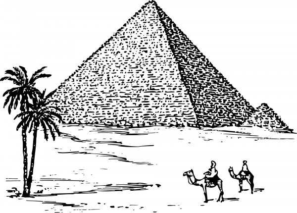 Pyramid coloring page image