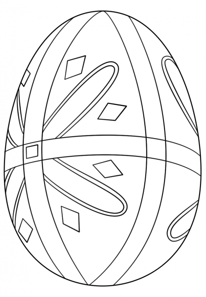 Pysanka Easter Egg coloring page image