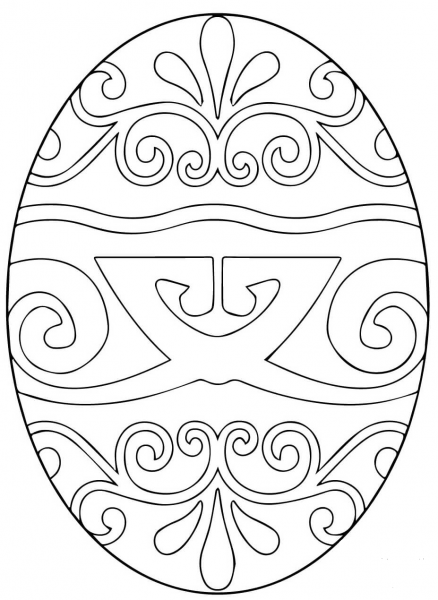 Pysanka Ukrainian Easter Egg coloring page image