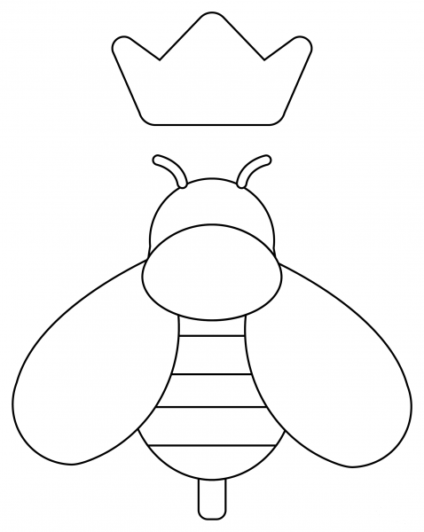 Queen Bee coloring page image