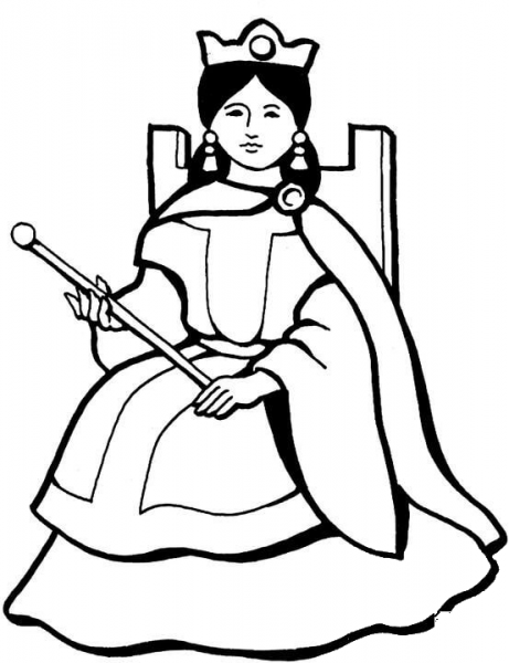 Queen  coloring page image