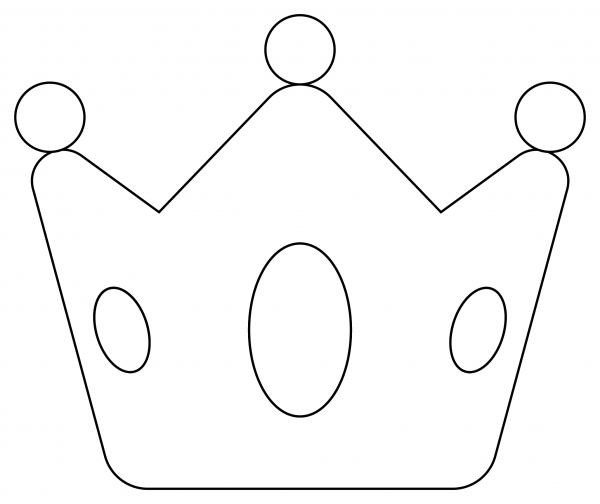 Queen Crown coloring page image