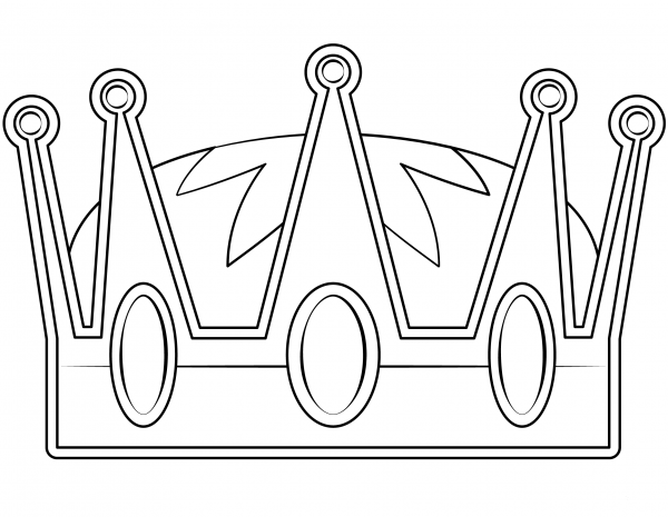 Queen Crown coloring page image