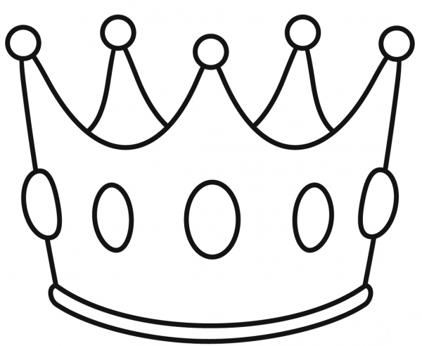 Queen Crown coloring page image