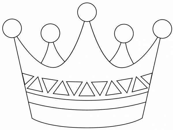 Queen Crown coloring page image