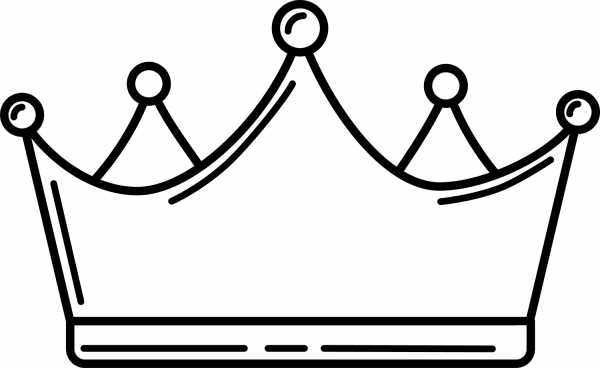 Queen Crown coloring page image