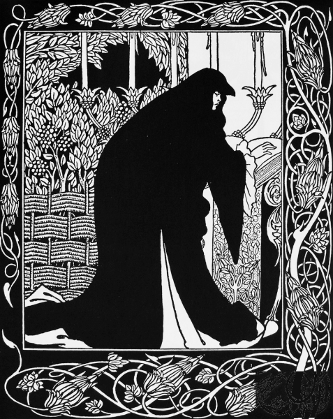 Queen Guenever Nun at Almsbury coloring page image