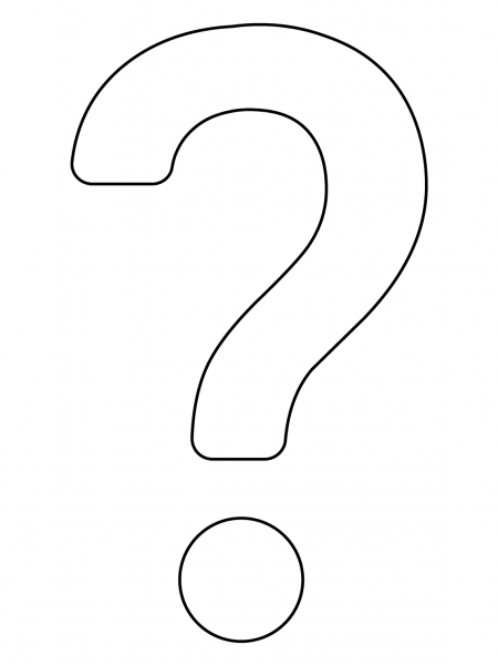 Question Mark Emoji coloring page image