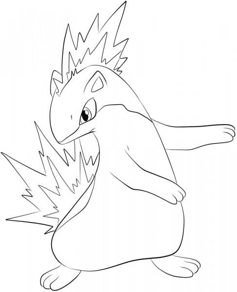 Quilava coloring page image