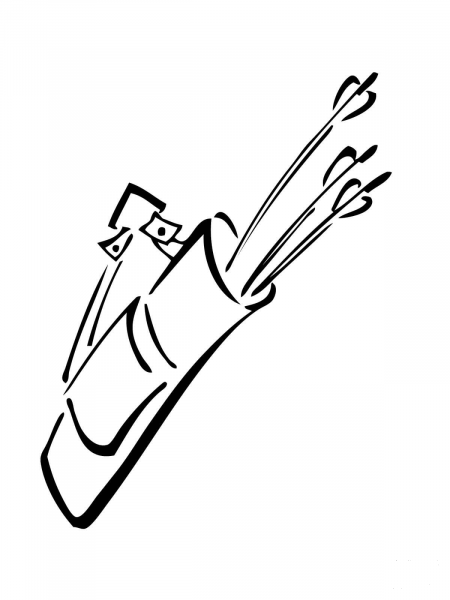 Quiver with Arrows coloring page image