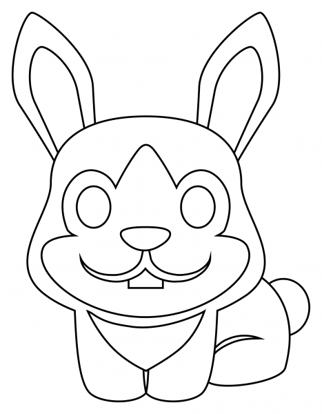 Rabbit coloring page image