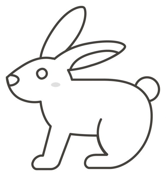 Rabbit coloring page image