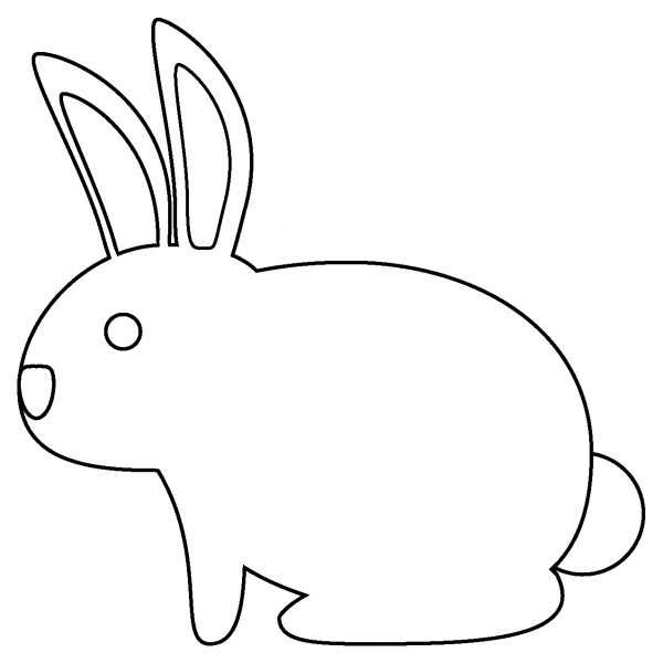 Rabbit Emoji coloring page image