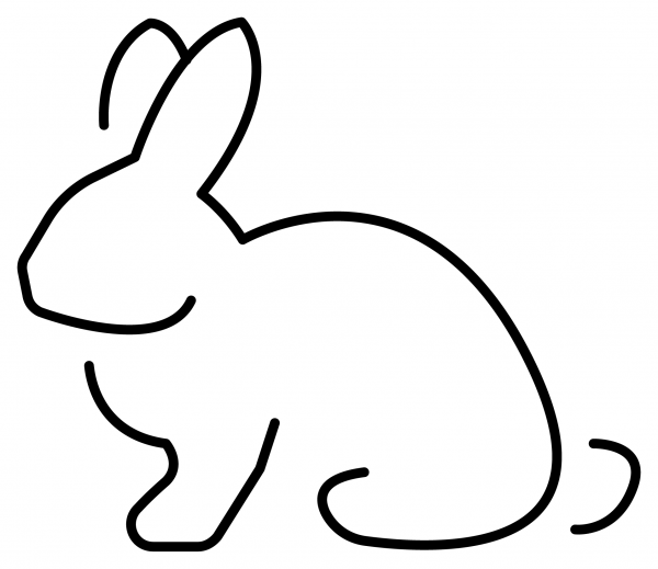 Rabbit Emoji coloring page image