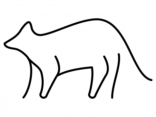 Raccoon Emoji coloring page image
