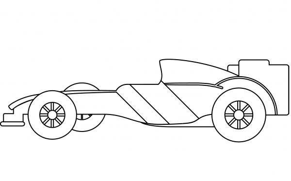 Race Car Emoji coloring page image