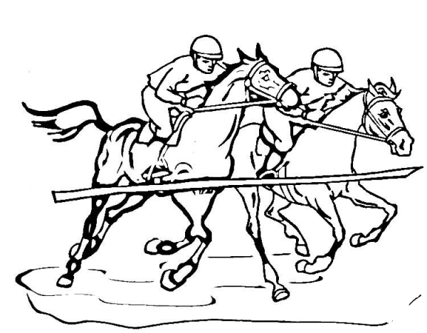 Race Horse  coloring page image