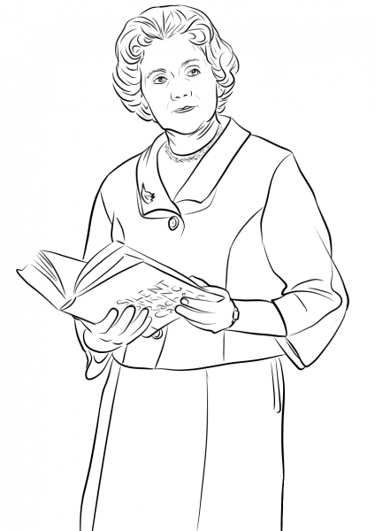 Rachel Carson coloring page image