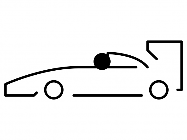 Racing Car Emoji coloring page image