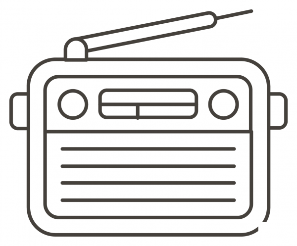 Radio coloring page image