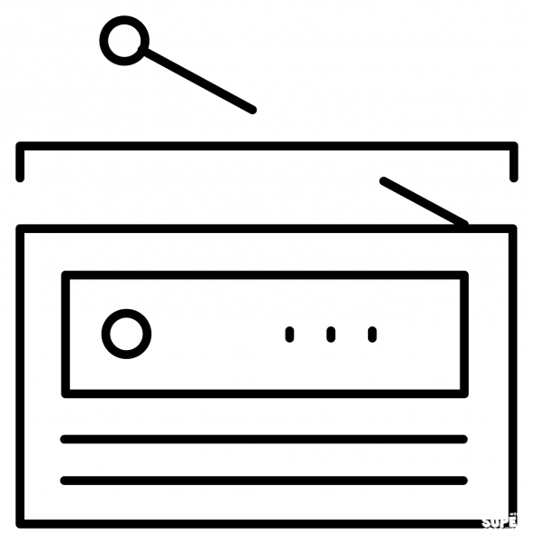 Radio Emoji coloring page image
