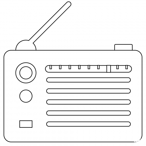 Radio Emoji coloring page image