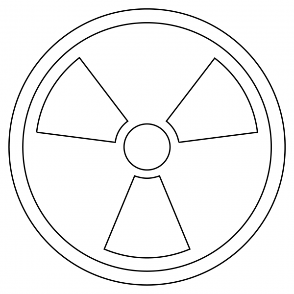 Radioactive coloring page image