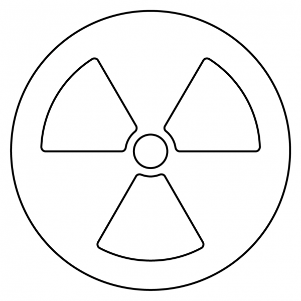 Radioactive Emoji coloring page image