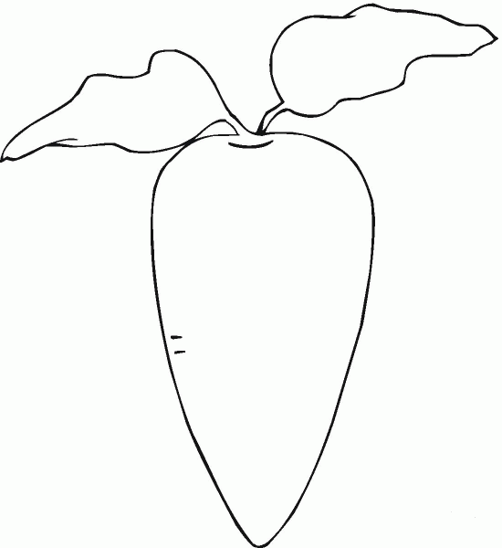 Radish coloring page image