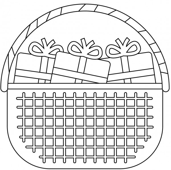 Raffle Basket coloring page image