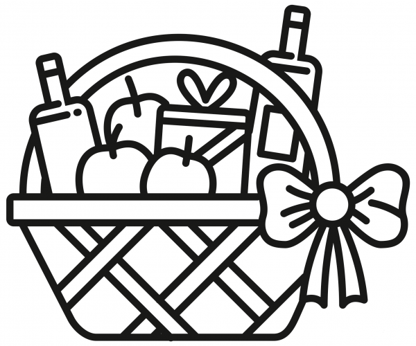 Raffle Basket coloring page image