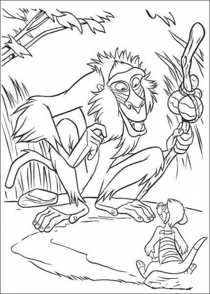 Rafiki mandrill coloring page image
