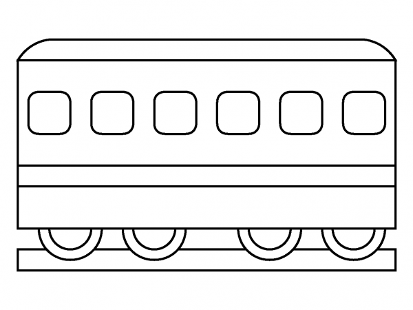 Railway Car Emoji coloring page image