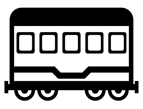 Railway Car Emoji coloring page image