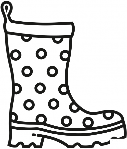 Rain Boots coloring page image